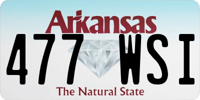 AR license plate 477WSI