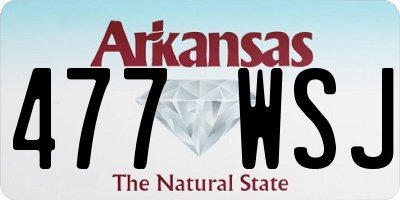 AR license plate 477WSJ