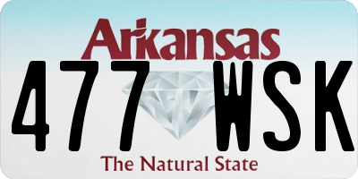 AR license plate 477WSK