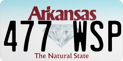 AR license plate 477WSP