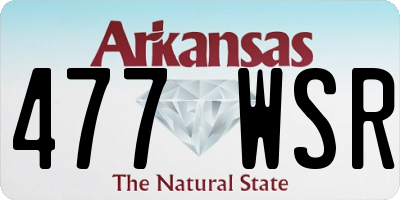AR license plate 477WSR
