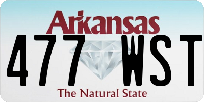 AR license plate 477WST