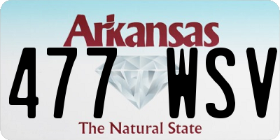 AR license plate 477WSV