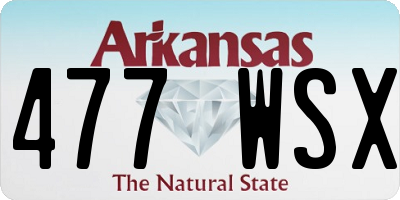AR license plate 477WSX