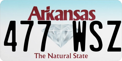 AR license plate 477WSZ