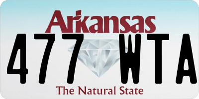 AR license plate 477WTA