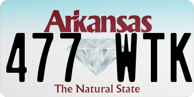 AR license plate 477WTK