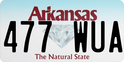 AR license plate 477WUA