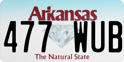 AR license plate 477WUB