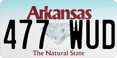 AR license plate 477WUD