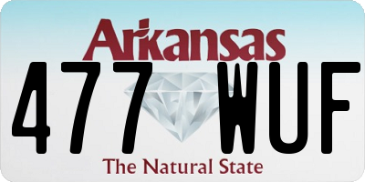 AR license plate 477WUF