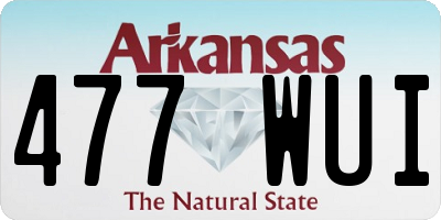 AR license plate 477WUI