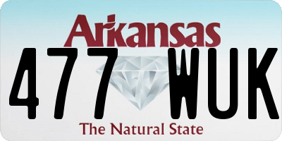 AR license plate 477WUK