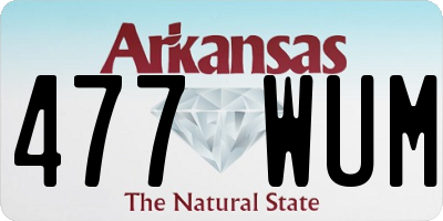 AR license plate 477WUM