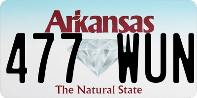 AR license plate 477WUN