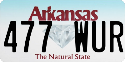 AR license plate 477WUR