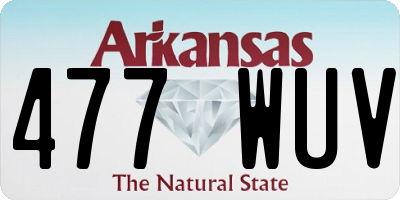 AR license plate 477WUV