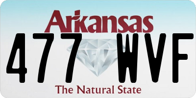 AR license plate 477WVF