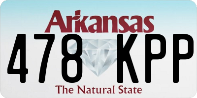 AR license plate 478KPP