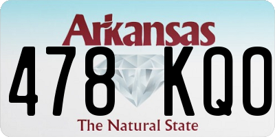 AR license plate 478KQO