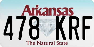 AR license plate 478KRF