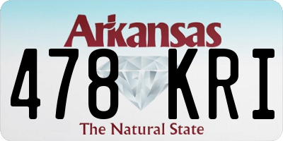 AR license plate 478KRI