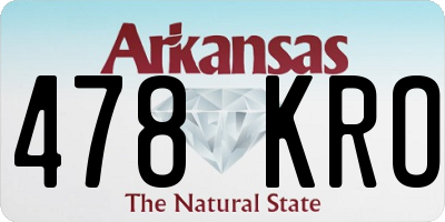 AR license plate 478KRO