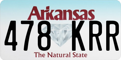 AR license plate 478KRR