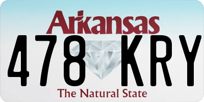 AR license plate 478KRY