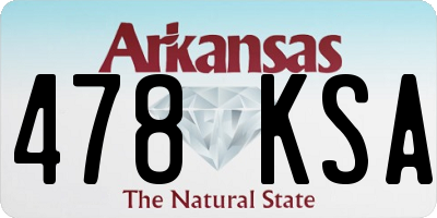 AR license plate 478KSA