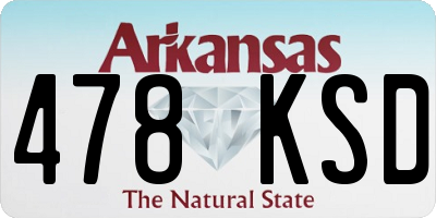 AR license plate 478KSD
