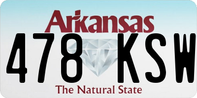 AR license plate 478KSW