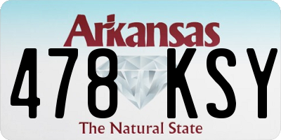 AR license plate 478KSY