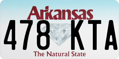 AR license plate 478KTA