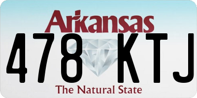AR license plate 478KTJ