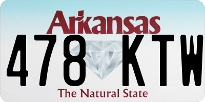 AR license plate 478KTW