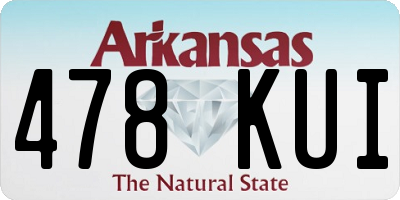 AR license plate 478KUI