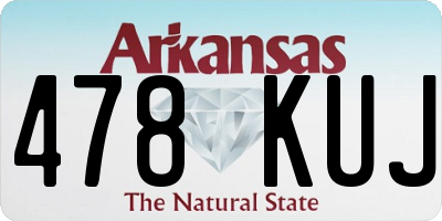 AR license plate 478KUJ