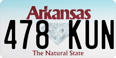 AR license plate 478KUN