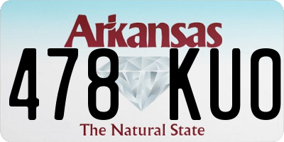 AR license plate 478KUO