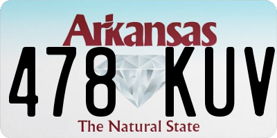 AR license plate 478KUV