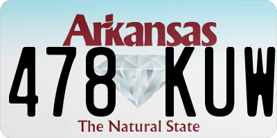 AR license plate 478KUW