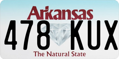 AR license plate 478KUX