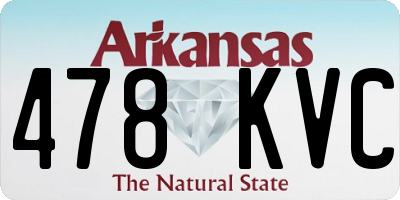 AR license plate 478KVC