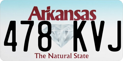 AR license plate 478KVJ