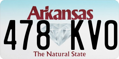 AR license plate 478KVO