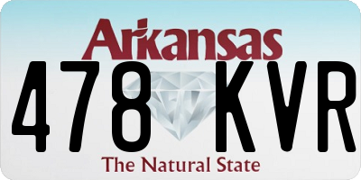 AR license plate 478KVR