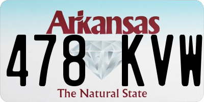AR license plate 478KVW