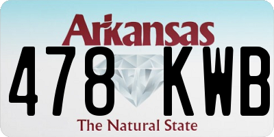 AR license plate 478KWB