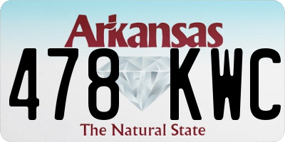 AR license plate 478KWC